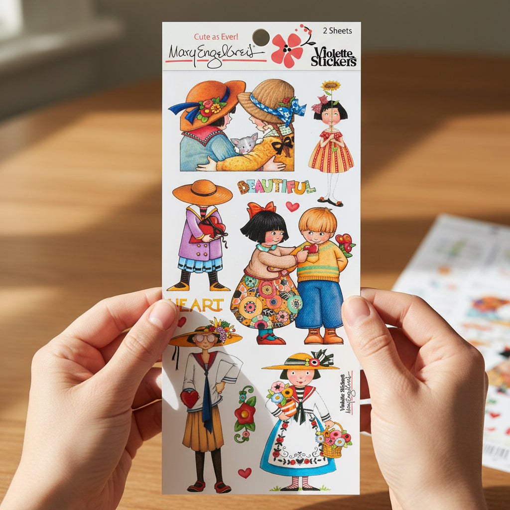 Mary's Beautiful Heart Sticker Sheet