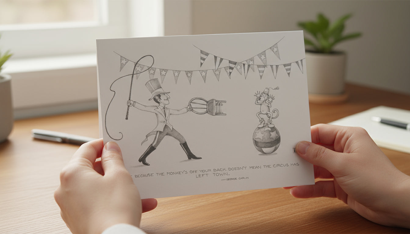 Circus Left Town Engeldark Card