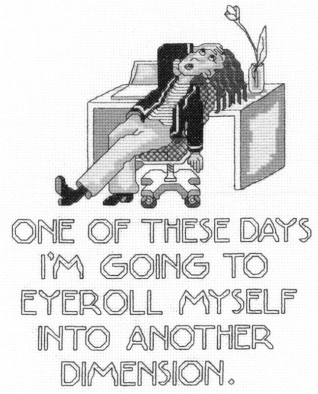 Eyeroll Counted Cross Stitch Leaflet
