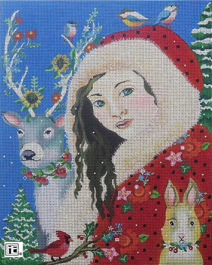 Needlepoint Canvas: Christmas Princess