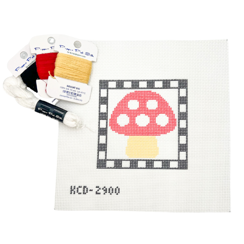 Needlepoint Canvas: Mushroom Square Kit