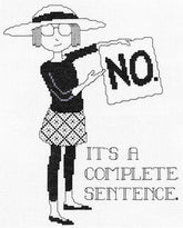 Complete Sentence Counted Cross Stitch Leaflet