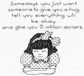 5 Million Dollars Counted Cross Stitch Leaflet