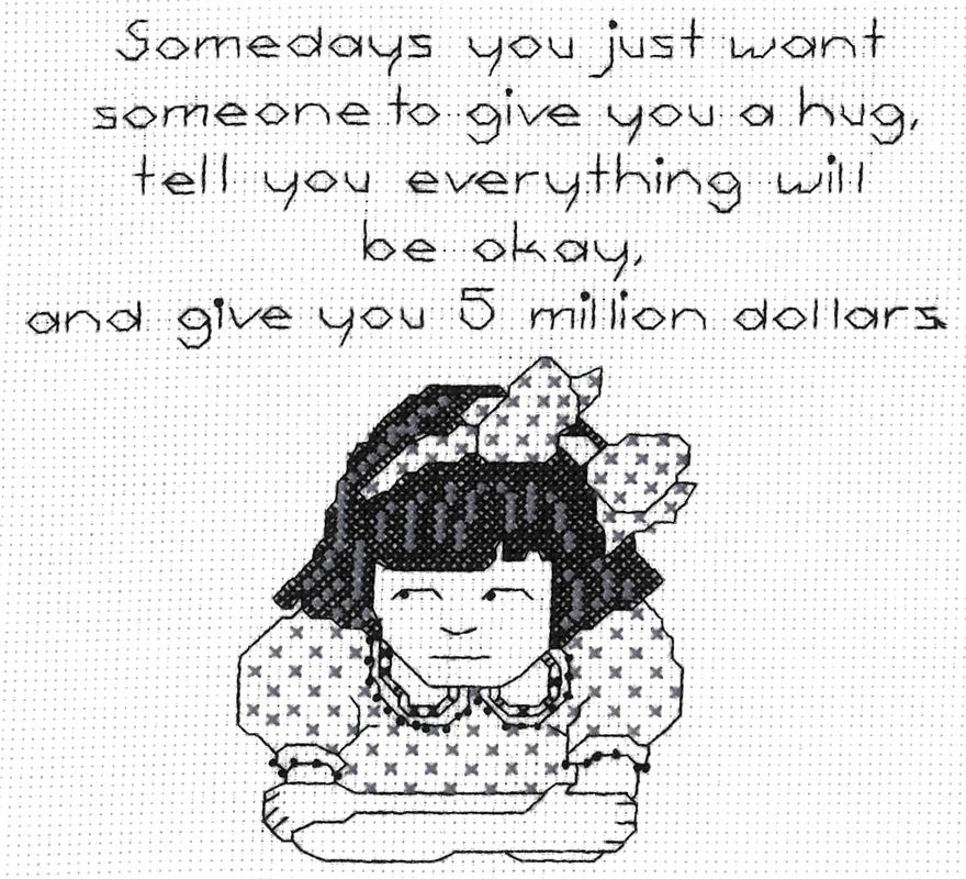 5 Million Dollars Counted Cross Stitch Leaflet