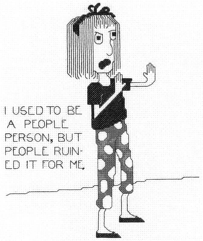 Ex People Person Counted Cross Stitch Leaflet