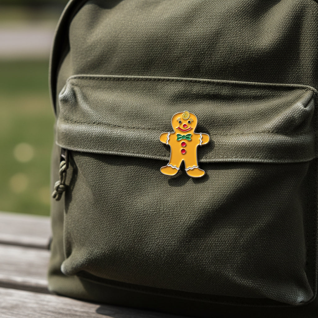 Gingerbread Enamel Art Pin