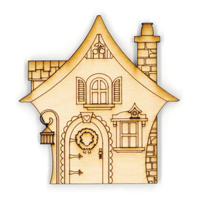 Cherry Tree Cottage Wooden Magnet