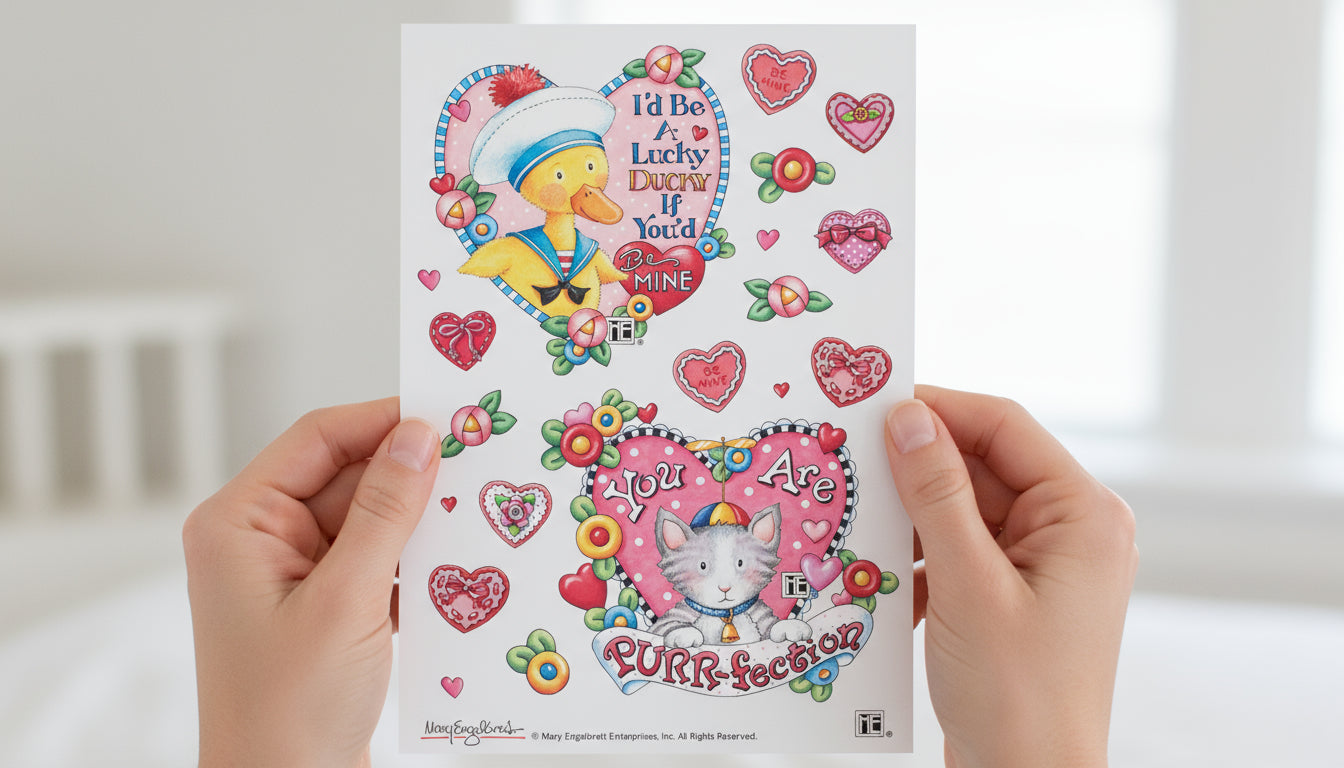 Animal Pals Valentine Sticker Sheet
