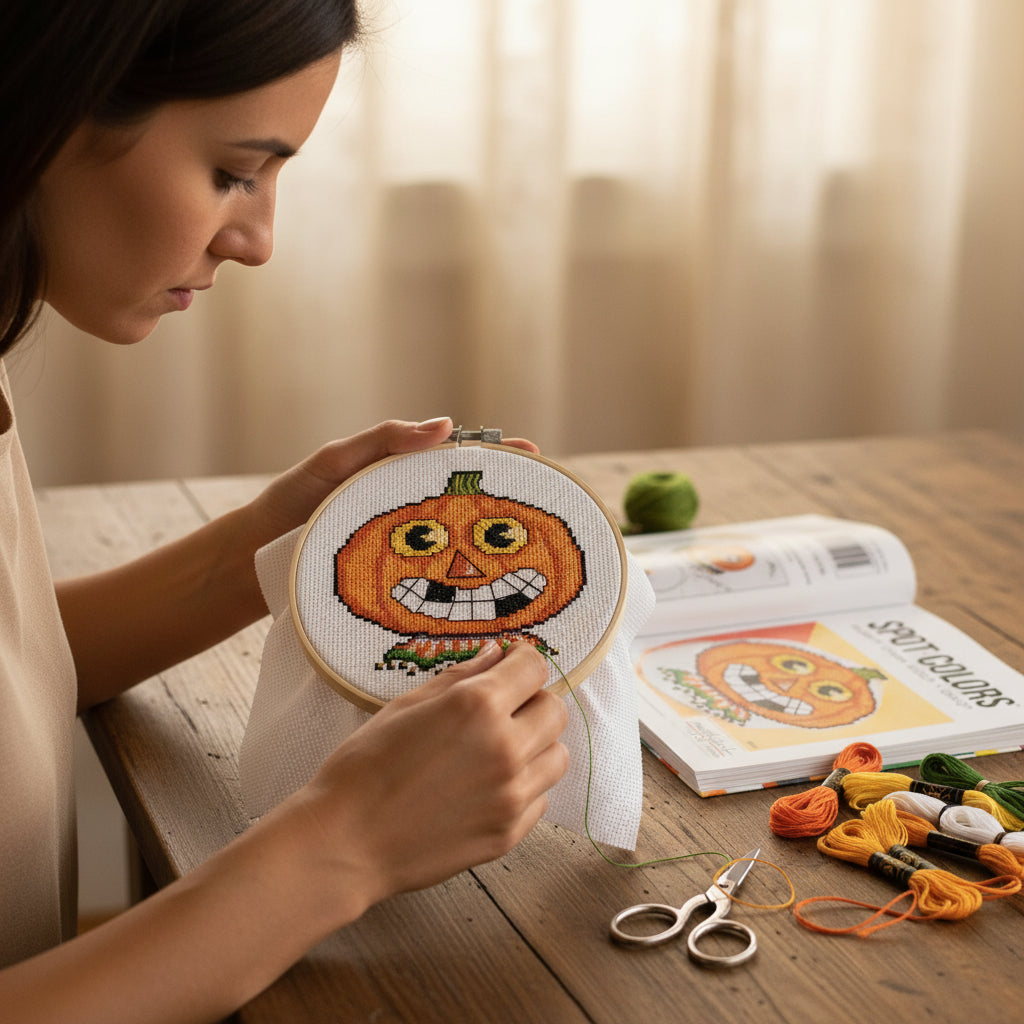 Pumpkin Cross Stitch Leaflet