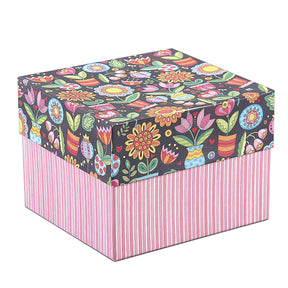 Floral Greeting Card Organizer Box and Labels