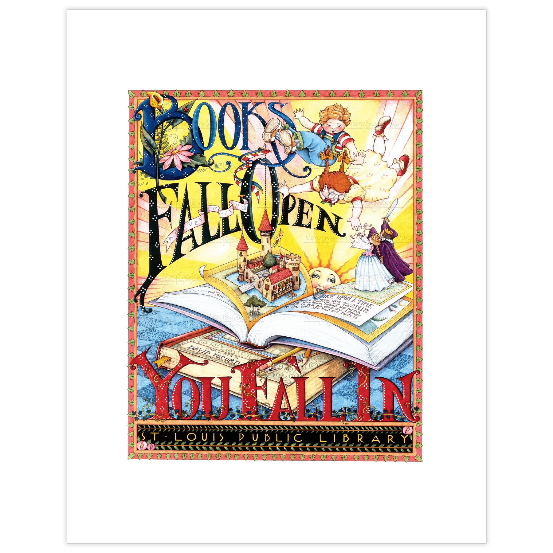 Books Fall Open Fine Art Print