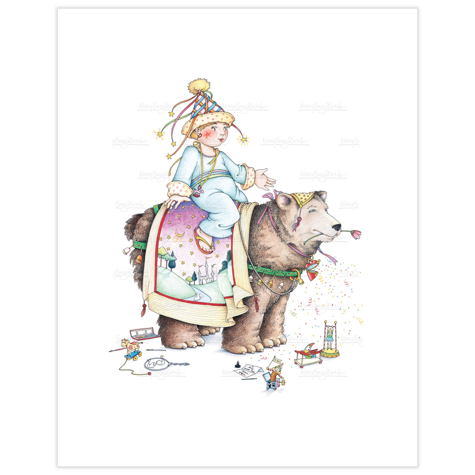 Boy & His Bear Fine Art Print