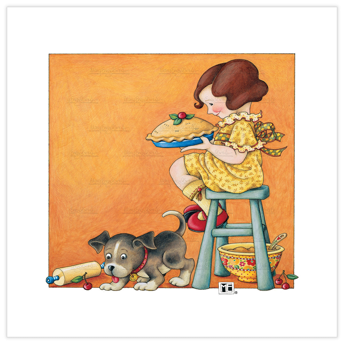 Girl Holding Pie Fine Art Print