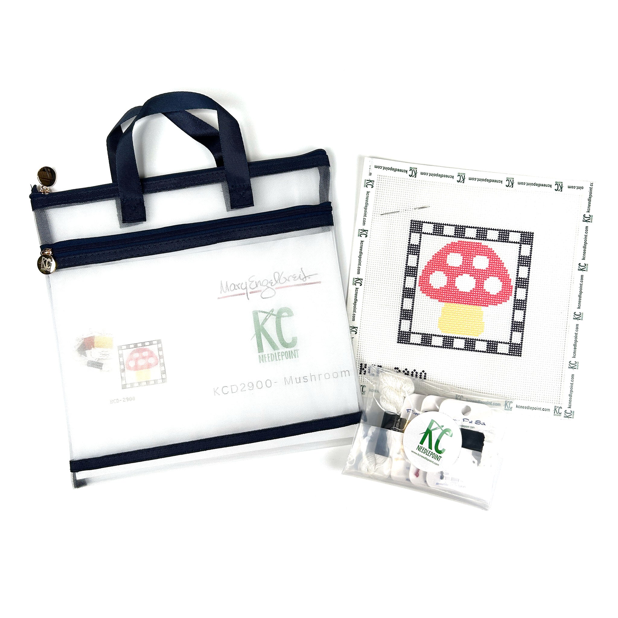 Needlepoint Canvas: Mushroom Square Kit