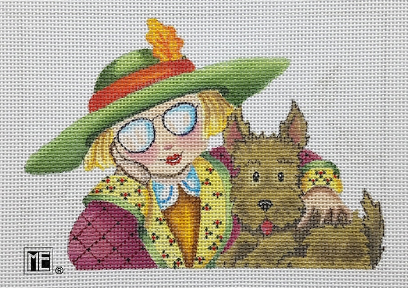 Needlepoint Canvas: Mary and Her BFFurbaby