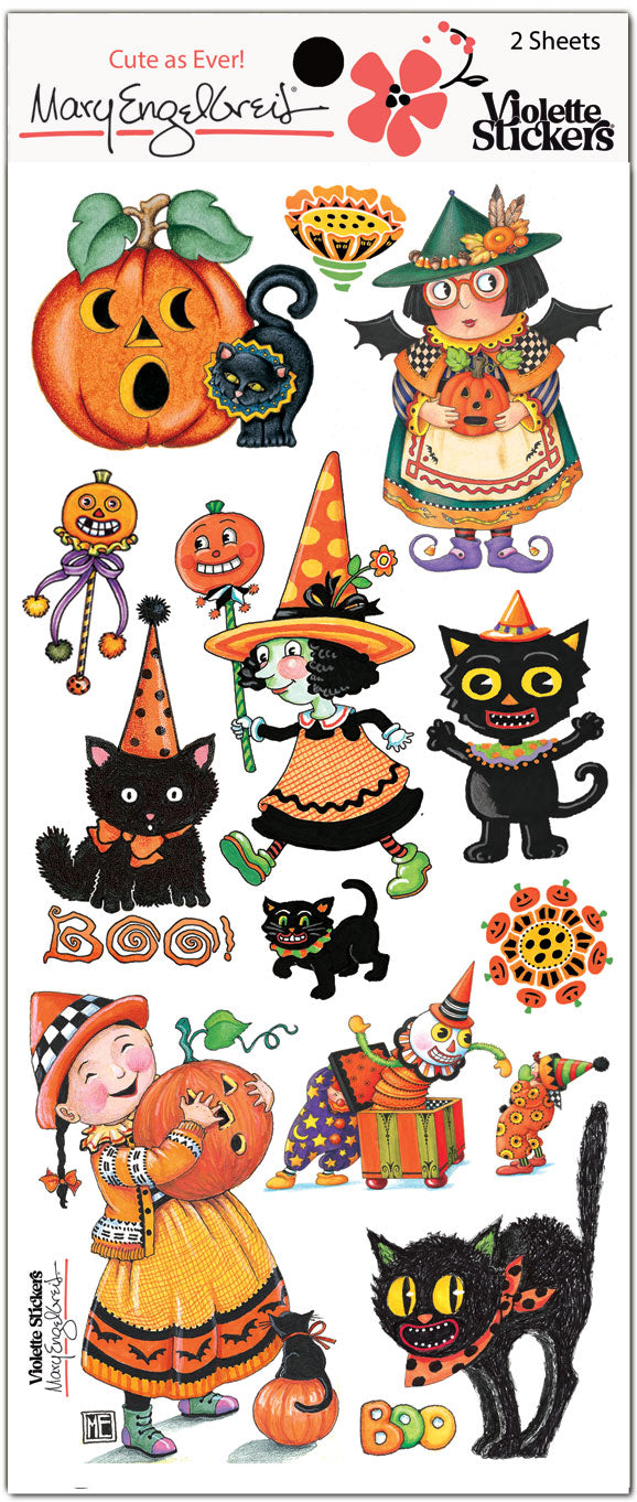 Mary's Black Cats Sticker Sheet