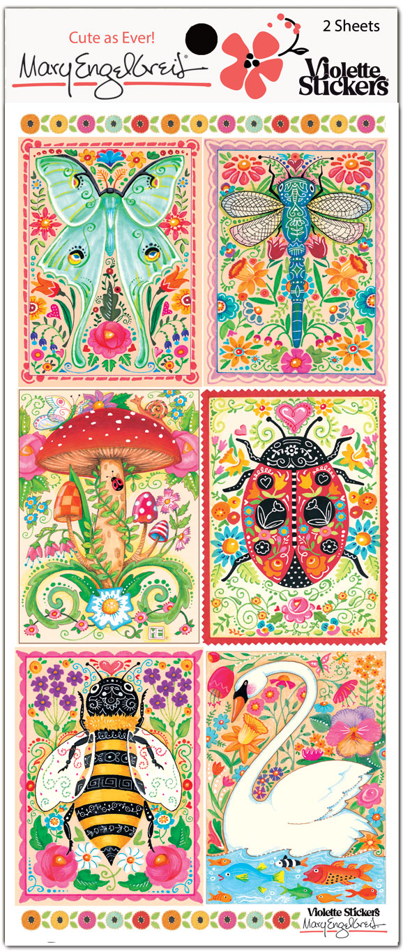 Mary's Garden Whimsy Sticker Sheet