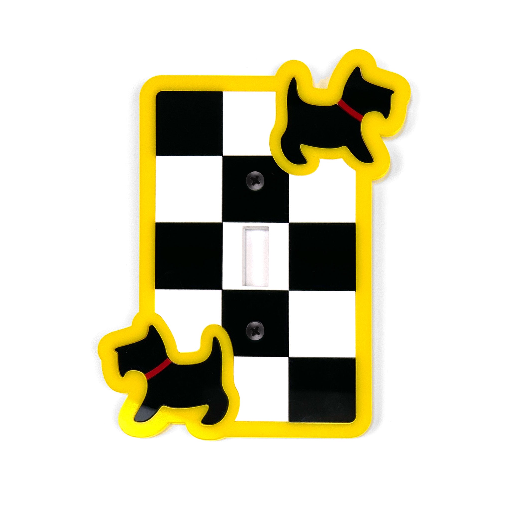 Scottie Checkered Single Switch Plate