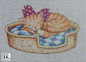 Needlepoint Canvas: Cat Nap