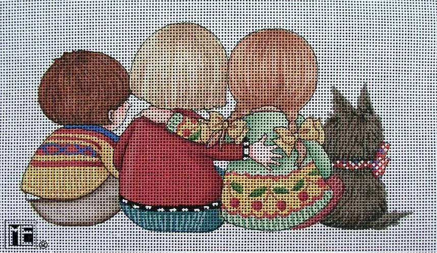 Needlepoint Canvas: Watching Together