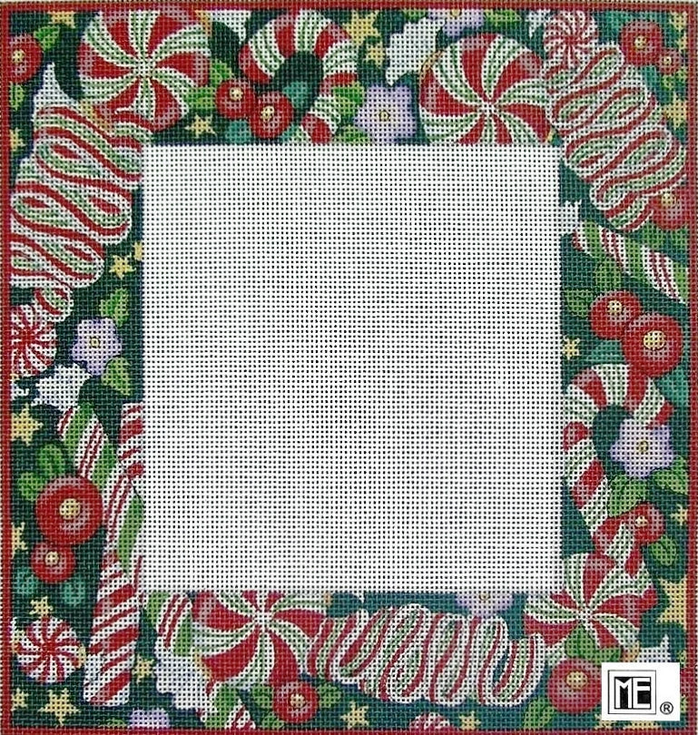 Needlepoint Canvas: Christmas Candy Frame