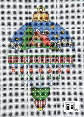 Needlepoint Canvas: Home Sweet Home Ornament