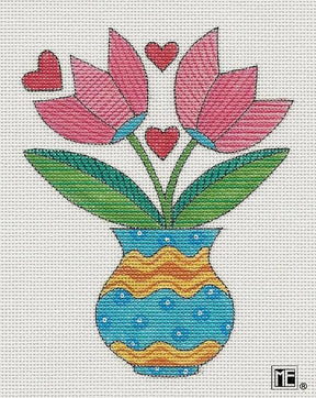Pink Chrysanthemum hand-painted needlepoint stitching canvas, Needlepoint  Canvases & Threads