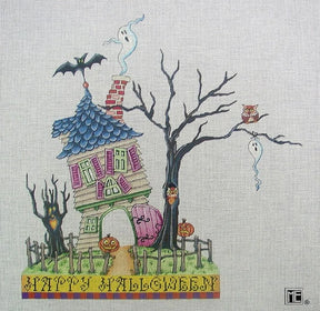 Needlepoint Canvas: Haunted House