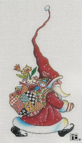 Needlepoint Canvas: Santa Snowflake