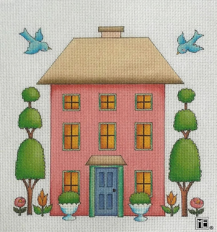 Needlepoint Canvas: Pink House