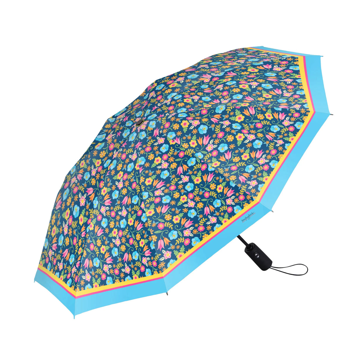 Tropical Flower Toss Travel Umbrella