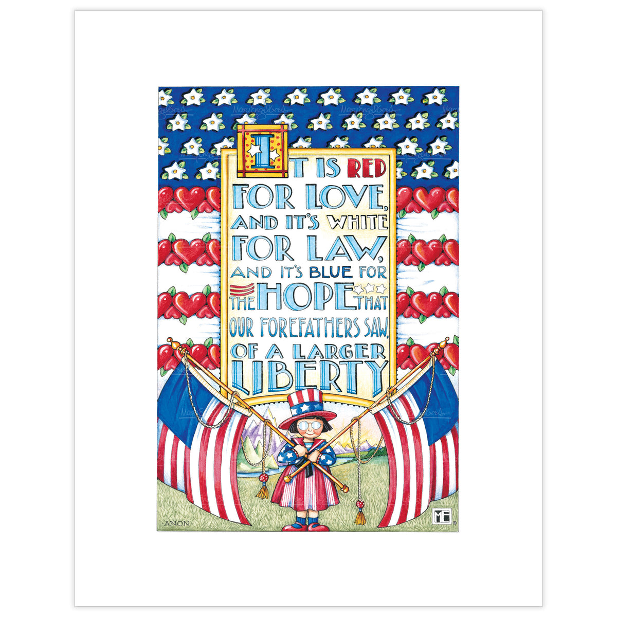 Red, White and Blue Liberty Fine Art Print