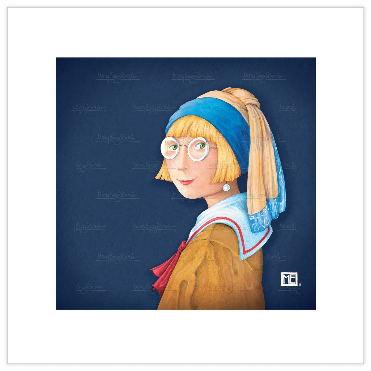 Sailor Girl With Pearl Earring Fine Art Print