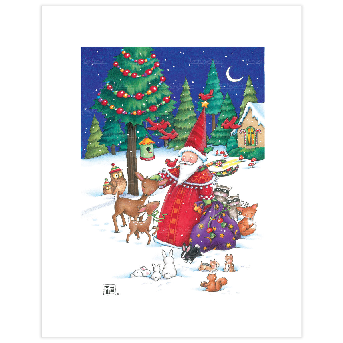 Santa's Gathering Fine Art Print