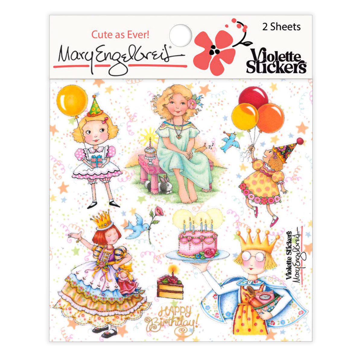 Mary's Birthday Girls Sticker Sheet