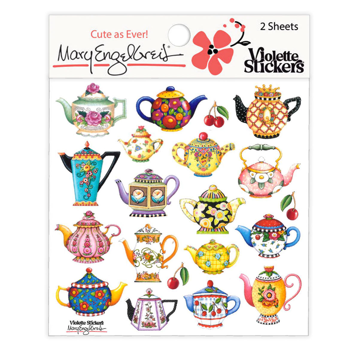 Mary's Teapots Sticker Sheet