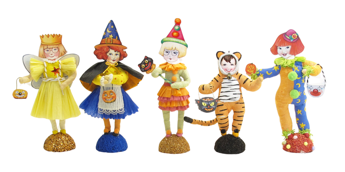 Vintage By Crystal Halloween Party Figure Collection