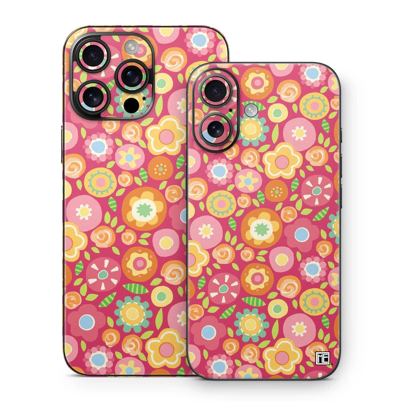 Squished Flowers Phone Skin