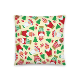 Cream Woodland Christmas Pillow