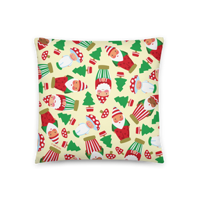 Cream Woodland Christmas Pillow