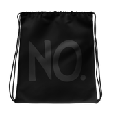 Complete Sentence NO Charcoal Drawstring bag
