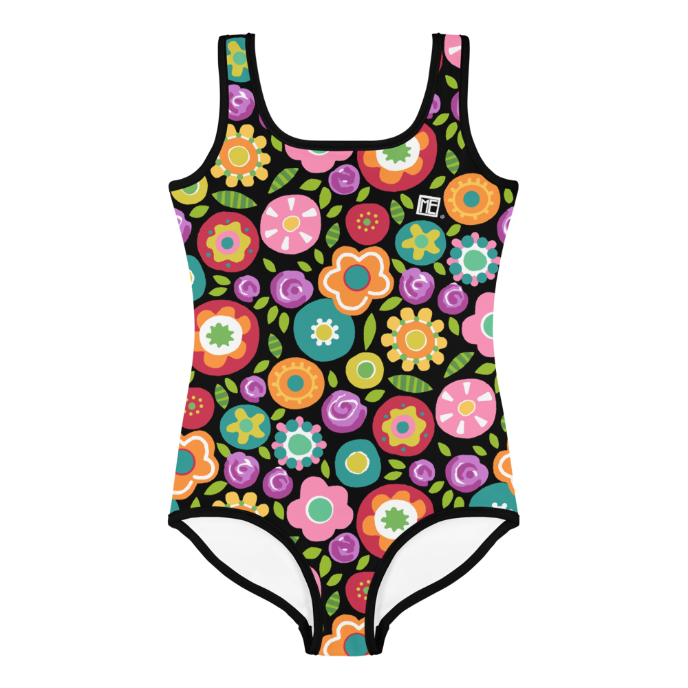 Rainbow Floral Kids Swimsuit