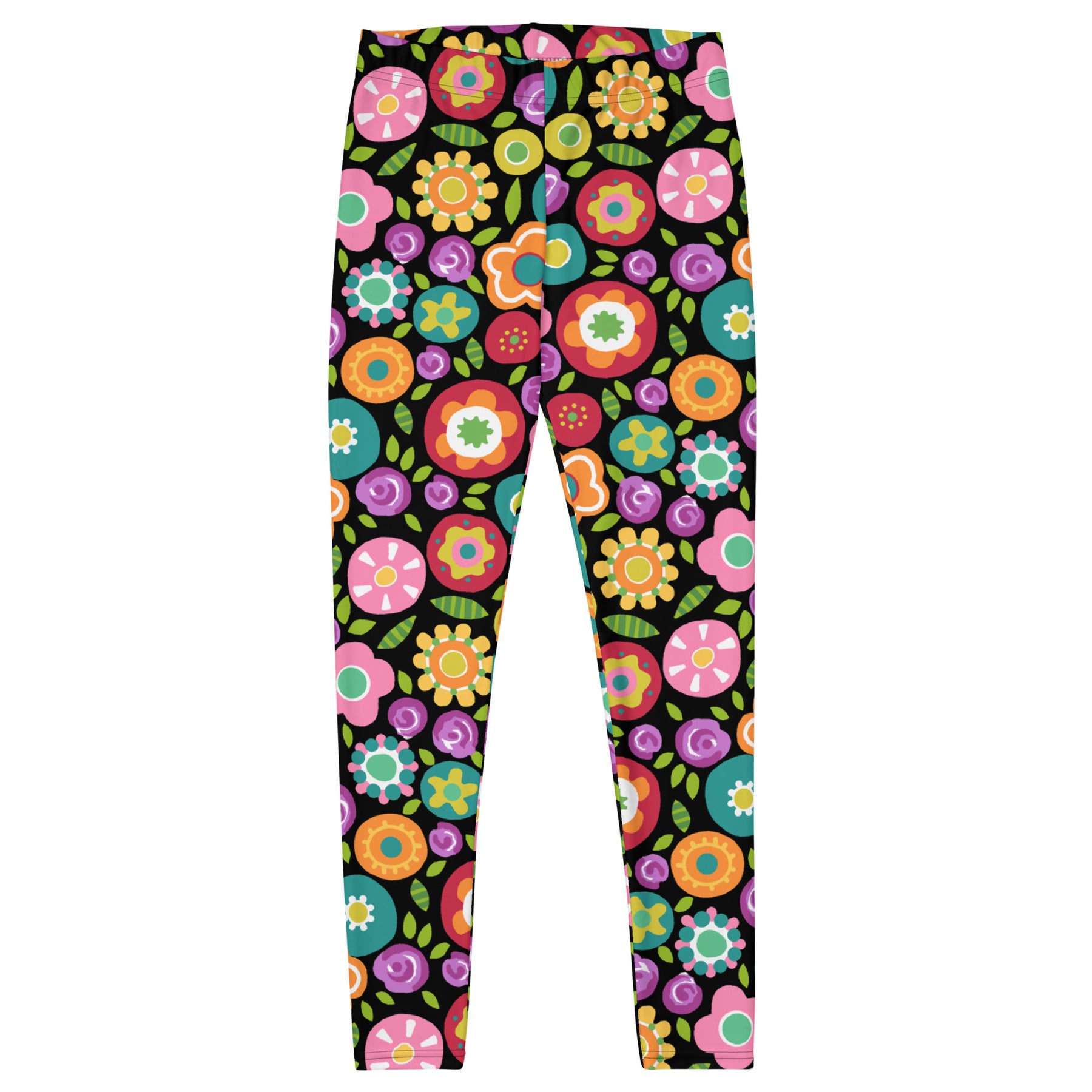 Artistic Colorful Rainbow Colored Roses Soft Leggings Multiple Sizes  w/POCKETS