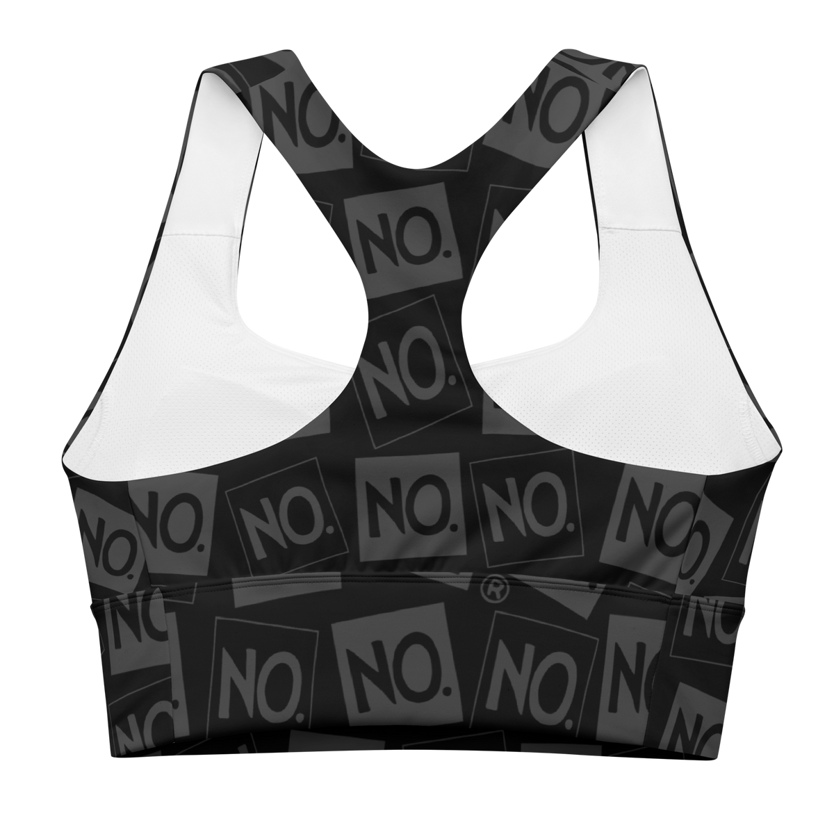 Complete Sentence Checks Charcoal Longline Sports Bra