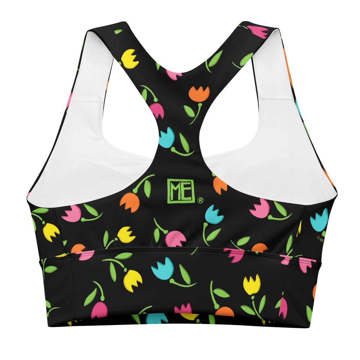 Tulips Longline Sports Bra