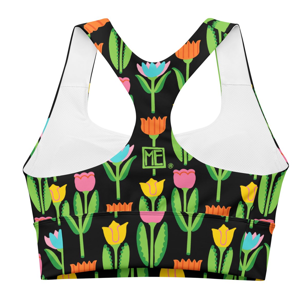 Tulip Garden Longline Sports Bra