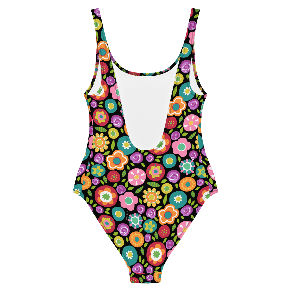 Rainbow Floral One-Piece Swimsuit