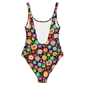 Rainbow Floral One-Piece Swimsuit