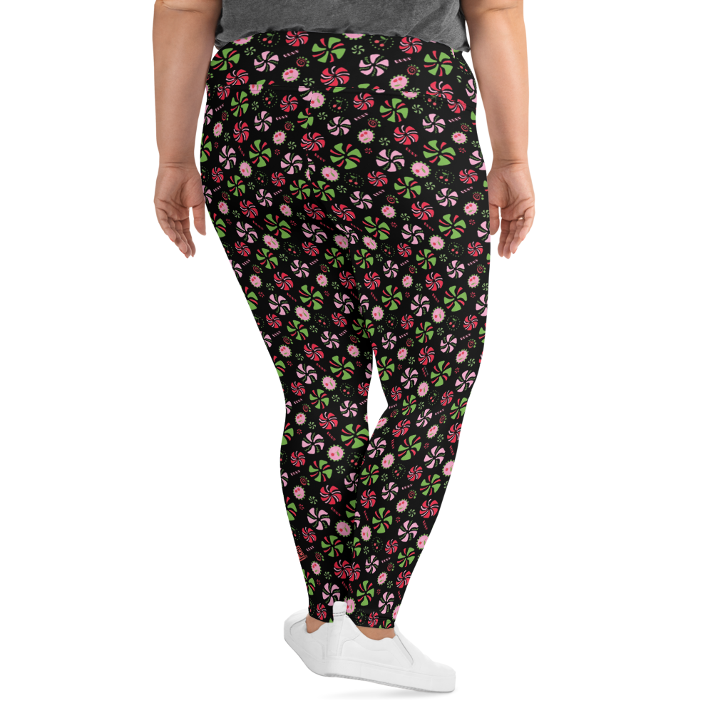 Funky Peppermint Plus Size Leggings