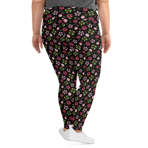 Funky Peppermint Plus Size Leggings